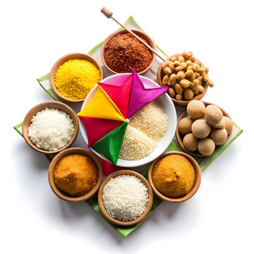 Maker Sankranti on white background