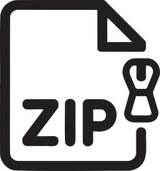 Poster - ZIP File  icon vector illustration isolated On Transparent Background