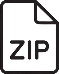 Poster - ZIP File  icon vector illustration isolated On Transparent Background