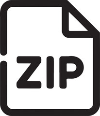 Poster - ZIP File  icon vector illustration isolated On Transparent Background