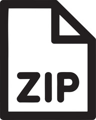Poster - ZIP File  icon vector illustration isolated On Transparent Background