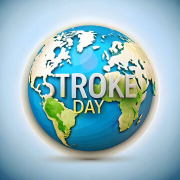 world stoke day on white background