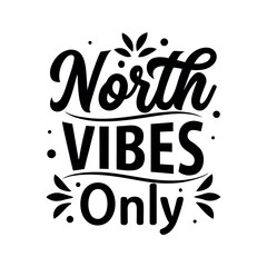 Fototapete - Typography and Calligraphy Design with North Text Element in CMYK Color Model