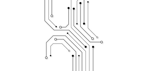 Aufkleber - Abstract digital background with technology circuit board texture. Electronic motherboard illustration. Communication and engineering concept. Vector illustration