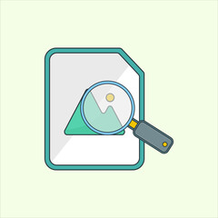 Aufkleber - search image icon. icon related to design elements. suitable for web site, app, user interfaces,elem