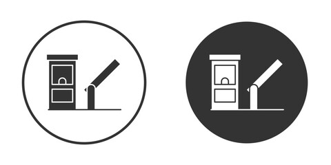 Toll road icon clipart element. stroke art design graphics