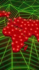 Poster - Animation of network of connections over world map