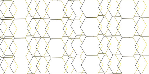 Fototapete - Modern colorful background textured with abstract hexagon pattern.honeycomb gold cube hexagon concept design abstract technology background vector background, 