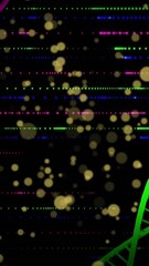 Poster - DNA strands and particles, genetic research animation