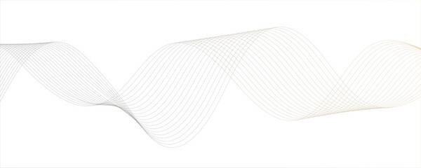 Fototapete - Abstract lines on a white background with a dynamic waveBackground lines wave abstract stripe design. Creative line art. Gray waves with lines. Vector waves background. Curved wavy line.