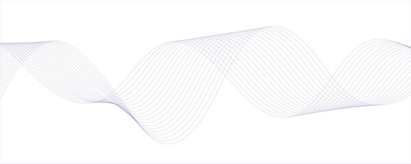 Fototapete - Abstract lines on a white background with a dynamic waveBackground lines wave abstract stripe design. Creative line art. Gray waves with lines. Vector waves background. Curved wavy line.