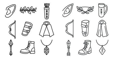 Poster - Collection of items including a shield, a cup, a cup, a cup, a cup, a cup, a cup, a cup, a cup, a cup, a cup, a cup, a cup, a cup, a cup,