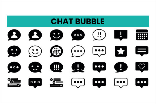  set of outline icons related to chat bubble icon. Linear icon collection. Editable stroke. Vector illustration