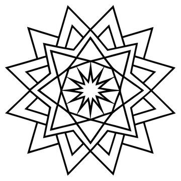 Geometric Sharp-Edge Mandala