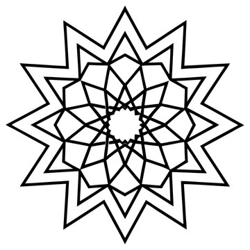 Geometric Sharp-Edge Mandala