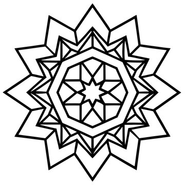 Geometric Sharp-Edge Mandala