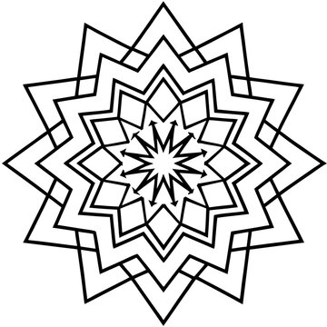 Geometric Sharp-Edge Mandala