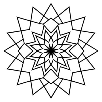 Geometric Sharp-Edge Mandala