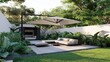 © ANDRI - Modern outdoor patio design with lush plants