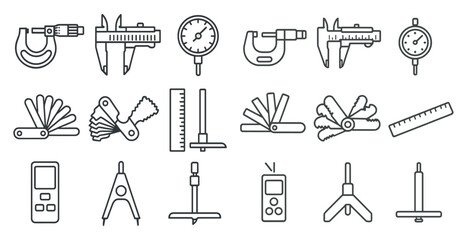 Poster - collection of tools and measuring devices are shown in a line drawing. the tools include a ruler, a 