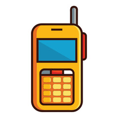 Poster - Modern smartphone icon with clean lines isolated on white background