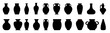 © MR.AK - vase silhouette set, vase vector collection, diverse vase designs, ancient, ceramic, potter, amphora, . Ideal for interior design, art decor, elegant visuals