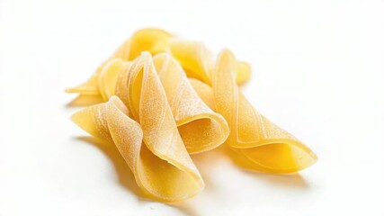 Aufkleber - Fresh pasta on a white surface, ideal for food photography and advertising