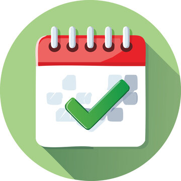 calendar checkmark icon vector illustration.outline, planning, time, calendar, illustration, symbol, vector, agreement, checklist, clip art, concepts, cut out, document, efficiency, event, interface, 