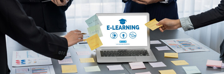 Poster - E-learning website with brisk sofware for student to study online on the internet network