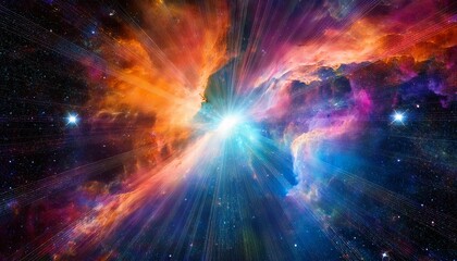 Wall Mural - vast colorful nebula in space