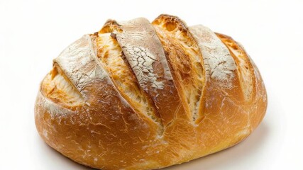 Poster - A loaf of bread sits on a clean white surface, ready to be used or displayed