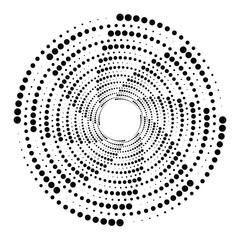 Fototapete - Abstract Circular Dot Pattern on Transparent Backdrop A Dynamic and Versatile Design Element for Modern Graphics and Visual Compositions