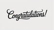 ©  Arif photos - Black script text congratulations on light gray background