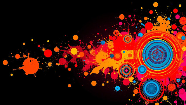 Colorful Abstract splash Background and art 