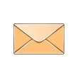 © KoteClips - Cartoon illustration of a closed orange envelope for sending mail