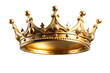 © Sorif Ahmed - A golden crown with intricate details is isolated on transparent background, symbolizing royalty and power