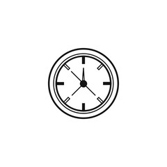 Fototapete - Simple wall clock outline icon design