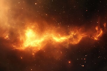 Poster - Vibrant nebula clouds and stars intertwined in the vastness of space, universe, nebula clouds and stars moving in space