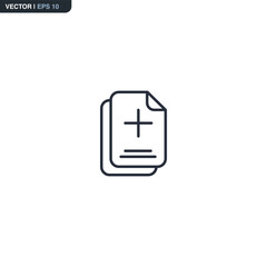 Fototapete - Add document, linear style sign for mobile concept and web design