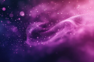 Aufkleber - Particles swirling and curling like smoke in a vibrant pink and purple background atmosphere, 4K Particles Curling Like Smoke