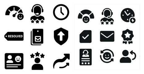 Poster - Collection of icons for a computer program. The icons include a smiley face, a clock, a star, a smiley face with a star, a smiley face with a check mark, a smiley face with a check mark