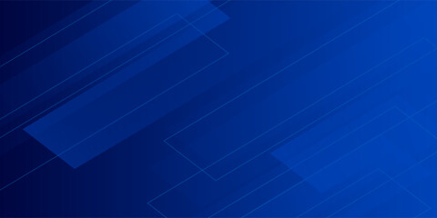 Poster - dark blue background with abstract square shape, dynamic and sport banner concept.