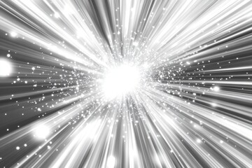Fototapete - Abstract white bokeh zooming out effect creating a luxurious atmosphere, abstract white bokeh and zoom out background luxury background