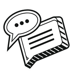 Poster - Modern Monochrome Flat Comment Icon in a Speech Bubble A Simple and Clean Design for Communication