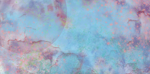 Poster - Mix color art texture abstract grungy artistic design watercolor background with paint and spots, watercolor painting with mix of bright colors for creative vintage soft distressed dust texture.