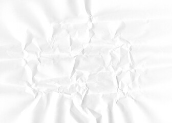 Aufkleber - White crumpled paper texture showing rough edges and folds creating a unique background suitable for designs and artistic projects