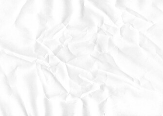 Leinwandbilder - Detailed Close-Up of Wrinkled White Paper Texture for Backgrounds and Overlays, Emphasizing Clean and Minimalist Aesthetic