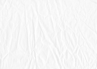 Leinwandbilder - White crumpled paper surface with visible creases and folds creating a textured background for various design applications