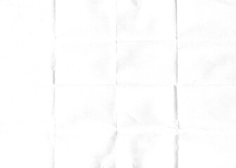 Leinwandbilder - White paper folded in eighths with creases, creating a textured and patterned surface suitable for backgrounds and overlays