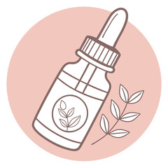 Poster - A minimalist vector icon depicting a medicine bottle with a small label and rounded edges designed for clean and simple use in various healthcare and